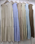 Buttons Up Half Sleeves Tiered Loose Dresses